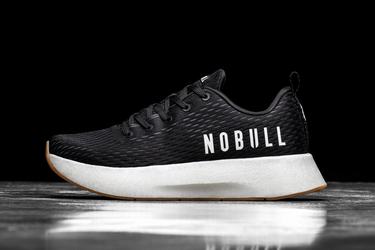 Nobull Runner+ Men's Running Shoes Black White | Australia (VG4526)